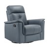 Genuine Leather Swivel Glider Reclining Chair with Luxury Style - 3 of 4