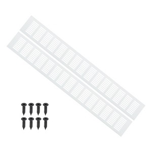 Unique Bargains Aluminum Rectangle with Mounting Screw Cabinet Air Vent Cover 2 Pcs - 1 of 4
