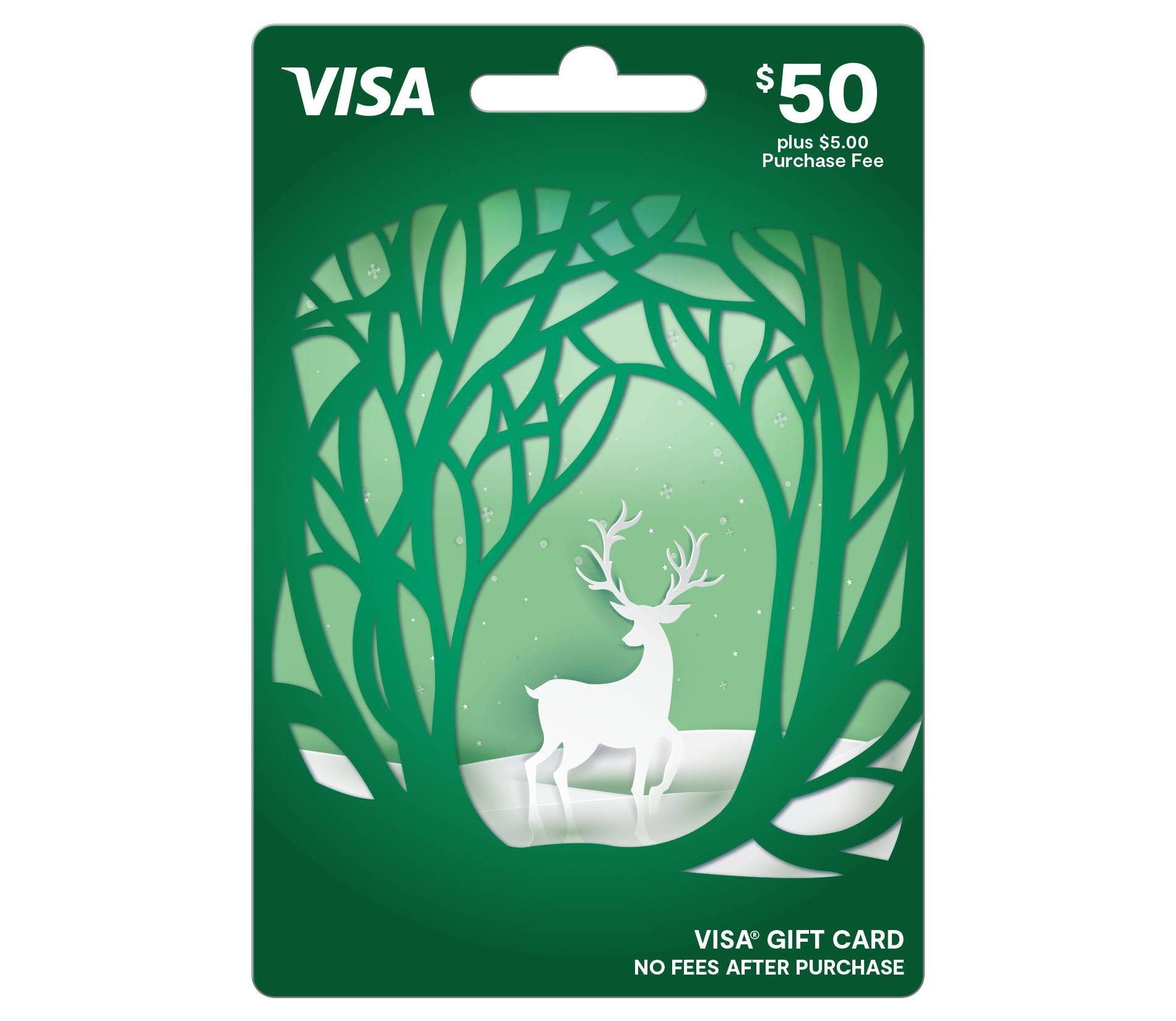 Visa Holiday $50 + $5 Fee Gift Card