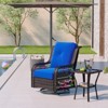 Bestier Outdoor Swivel Rocking Chair with LED Strip, Waterproof PE Rattan & 4" Anti-Slip Cushion for Garden, Deck, Patio, or Porch - 2 of 4