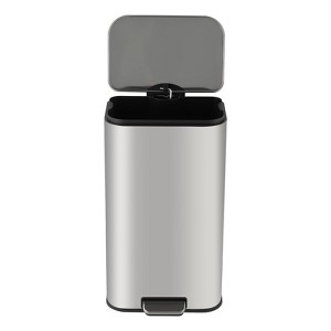 EcoSummer 5.3 Gal Stainless Steel Trash Can, Fingerprint-Proof, Soft-Close Lid, Foot Pedal, Removable Inner Bucket, Silver. - 1 of 4
