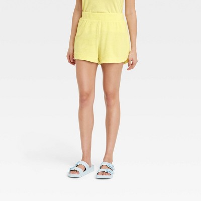 Women's Mid-Rise Pull-On Shorts - A New Day™ Yellow