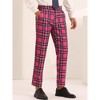 INSPIRE CHIC Men's Casual Flat Front Plaid Patterned Pants - 2 of 4