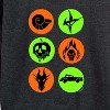 Women's - Disney Villains - Villian Symbols Lightweight French Terry Wide Neck Long Sleeve Shirt - 2 of 4