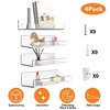 NewHome
 "4-Pack 15-Inch Clear Acrylic Floating Shelves - Wall-Mounted Organizer for Kitchen, Bathroom & More" white - 2 of 4