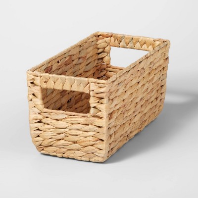 Storage Basket, Black Small Basket, Rectangle Woven Tray, Bathroom