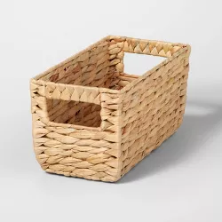 12" x 6" x 6" Woven Water Hyacinth Rectangular Basket - Brightroom™