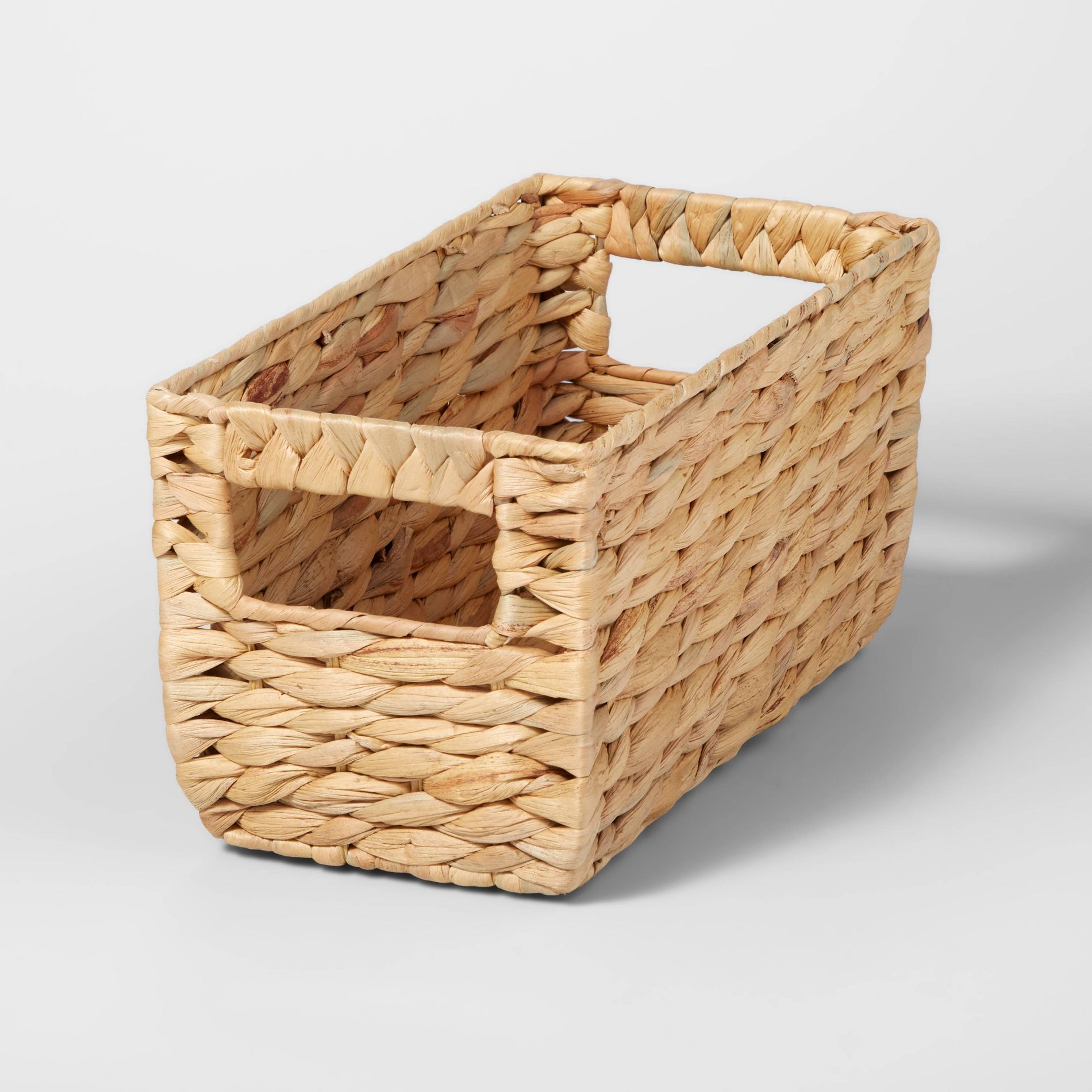 12"x6"x6" Woven Water Hyacinth Rectangular Basket Small - Brightroom™