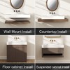 VANIRROR Wall Mount Bathroom Sink, 35.4x18.7" Solid Surface Floating Sink, Rectangle Modern Countertop Vessel Basin for Bathroom Vanity, White - 4 of 4