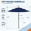 ODK 3 Tiers Patio Market Umbrella 8 Ribs, 9FT 3 Tiers Heavy Duty Outdoor Umbrella with Ventilation and Hand Crank - 2 of 4