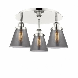 Cone - 3 Light Flush Mount In Art Deco Style-9.25 Inches Tall and 18 Inches Wide - 1 of 1
