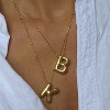 Bubble Gold Letter Necklace, 14k Gold Plated Balloon Initial Pendant, Dainty Chunky Custom Name Necklace for Women - 2 of 4
