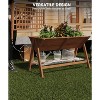 1PC Elevated Cedar Planter - 52"x30"x54" w/Detachable Trellis & Liner - Standing Garden Bed for Veggies/Herbs - 3 of 4