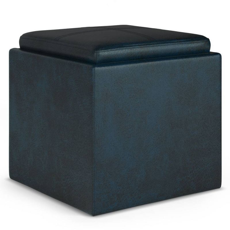17" Townsend Cube Storage Ottoman with Tray - WyndenHall, 3 of 12