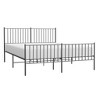 vidaXL Metal Bed Frame with Headboard and Footboard Black 59.8 in.x78.7 in. - 3 of 4