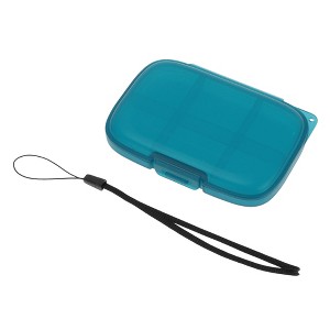 Unique Bargains 6 Grids Single Layer Pill Box with Hanging Rope 1 Pc - 1 of 4