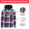 Galaxy Matix Men's Hooded Flannel Faux Sherling Lined Shacket - 2 of 4