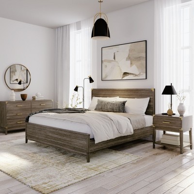 Plank+Beam Solid Wood Contemporary  King Size Platform Bed