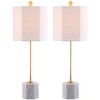 Magdalene Marble Table Lamp (Set of 2) - White/Gold Leaf - Safavieh. - image 2 of 4