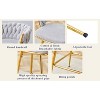 beige 4-pack swivel bar stools with breathable cotton-linen cushions and rust-proof electroplated metal frames. - 4 of 4
