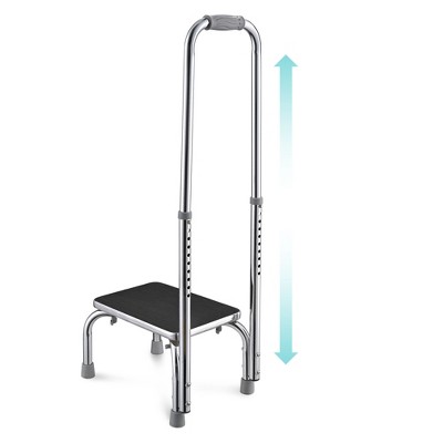 Yescom Medical Step Stool Non-Skid Steel Footstool with Handle Support for Seniors Kids