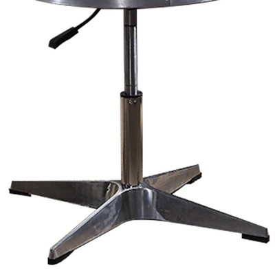 Turmeric Top Grain Leather Swivel Chair with Chrome Base