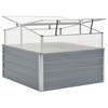 vidaXL Greenhouse Gray PC board, Galvanized Steel Medium Stackable - 4 of 4
