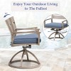 Crestlive Products Patio 2pc 360° Swivel Outdoor Dining Chairs Aluminum Frame, Wood Grain Finish with Sunbrella Cushion - 4 of 4