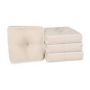 Home Fashions International 4pc 18"x19" O'Linen Wicker Outdoor Cushion Set - 1 of 1