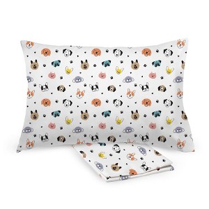 BreathableBaby Cotton Percale Pillowcase, For 13" x 18" Toddler Pillow (2-Pack) - 1 of 4