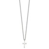 Black Bow Jewelry Stainless Steel Polished 11 x 17mm Cross Necklace, 18 Inch - 2 of 4