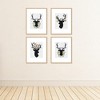 Big Dot of Happiness Rustic Reindeer - Unframed Holiday and Christmas Linen Paper Wall Art - Set of 4 - Artisms - 8 x 10 inches - 3 of 4
