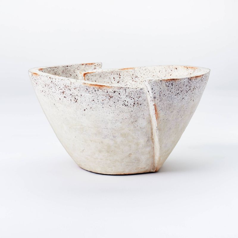 Decorative Sculptural Geometric Folded Bowl Cream - Threshold&#8482; designed with Studio McGee, 1 of 5