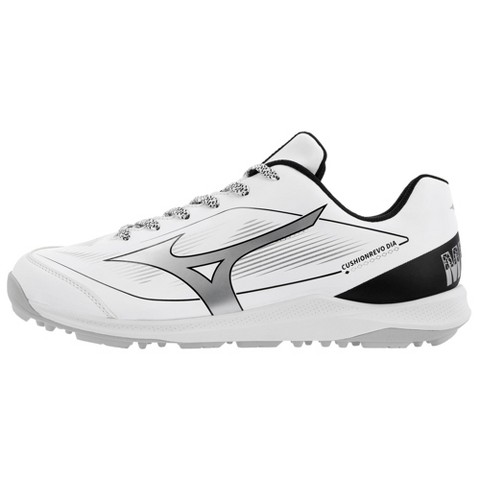 Mizuno CUSHIONREVO DIAMOND TURF Unisex shoe, 10, White-Black