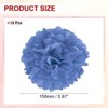 Unique Bargains Birthday Bachelorette Wedding Party Paper Pom Poms Flower Ball Kit 12 Pcs - 2 of 4