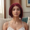 Unique Bargains Women's Straight Short Hair Wig 13x4x1in 150 Real Human Hair 6in 1 Pc - 2 of 4