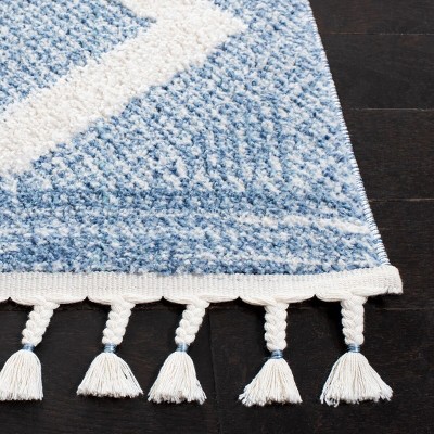 Ivory Diamond Braided Edge 79'' Square Shag Rug