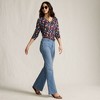 Lands' End Women's Relaxed Supima Cotton Long Sleeve V-Neck T-Shirt - 4 of 4