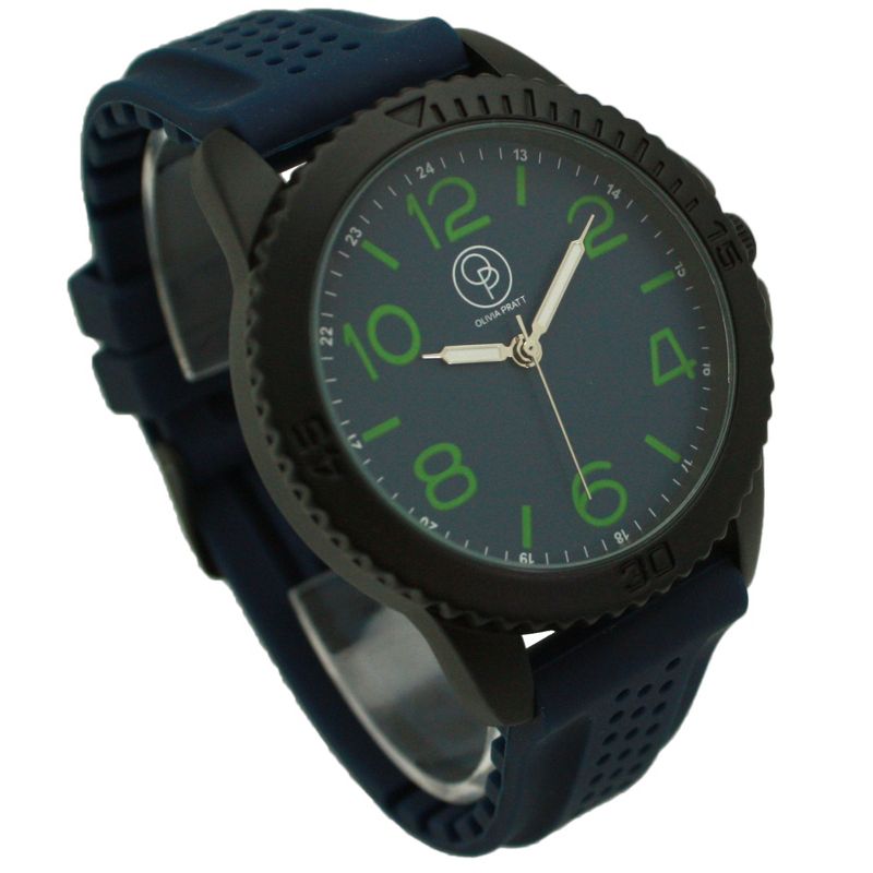 Olivia Pratt Silicone Solid Colors Sporty Everyday Men Watch, 3 of 5