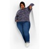 Avenue Women's Plus Size Charli Drop Shoulder Cable Sweater - 3 of 4
