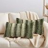 REGALWOVEN Fade-Resistant Plush Striped Luxury Series Soft Fluffy Modern Throw Pillow Covers 2 Pcs - 2 of 4