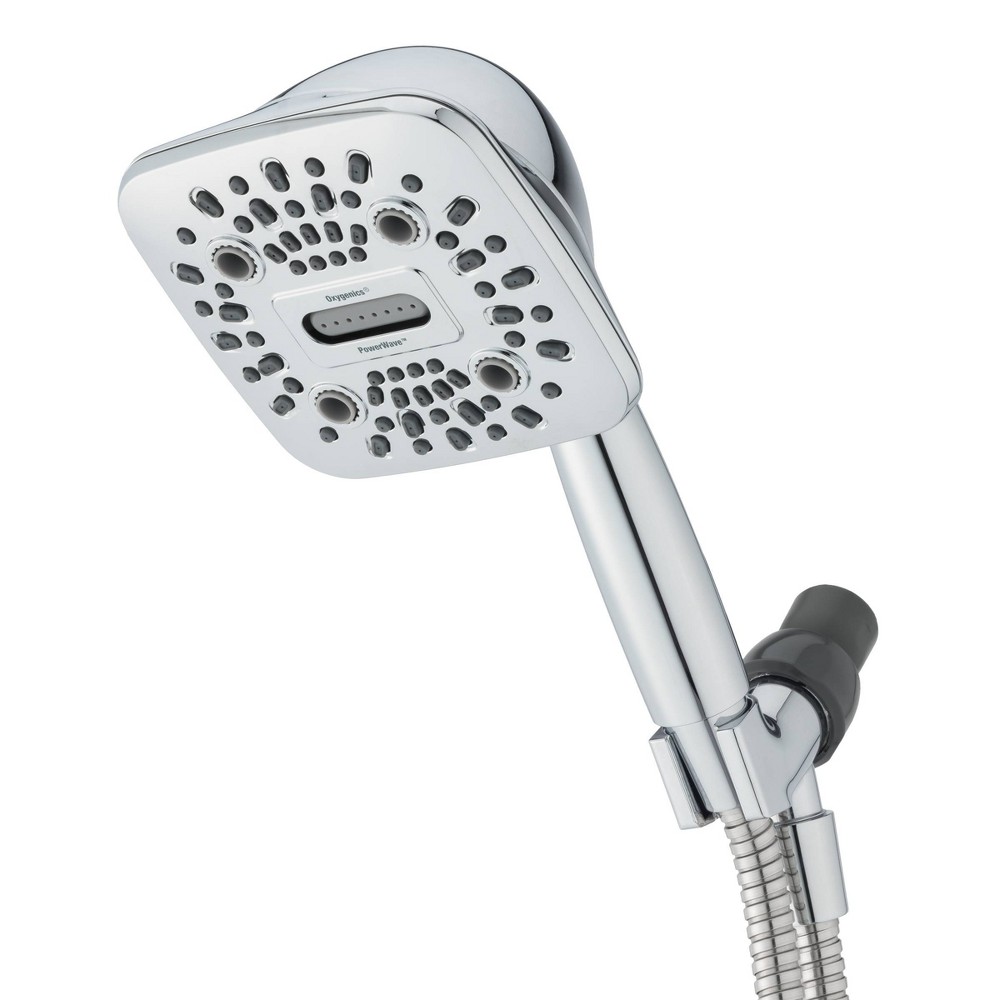 Photos - Shower System 4.5" PowerWave 6 Spray WaterSense Hand Shower Chrome - Oxygenics