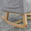 Fabric High Back Rocking Armchair with Lumbar Pillow and Side Pockets - 4 of 4