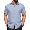 COOFANDY Mens Wrinkle Free Dress Shirt Polka Dot Short Sleeve Button Down Business Casual Shirts - 4 of 4