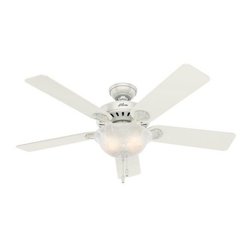 52 Pro S Best Five Minute Fan Lighted Ceiling Fan White Hunter Fan