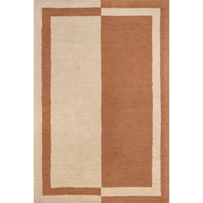 Nuloom Gino Two-Tone Bordered Wool Area Rug