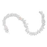 Northlight 9' x 12" Prelit Snow White Artificial Christmas Garland - Clear Lights