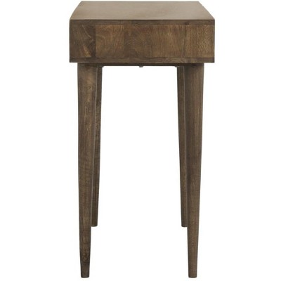 Transitional Walnut Wood Home Office Desk with Drawer