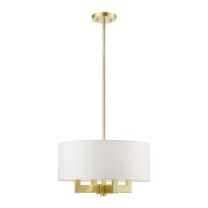 Livex Lighting Cresthaven 4 - Light Chandelier in  Satin Brass - 1 of 1