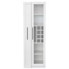 Okak Modern Tall Cabinet, Storage Cabinet with 2 Doors and 4 Shelves, Kitchen Cabinet for Living Room, Bedroom and Office, White - 4 of 4